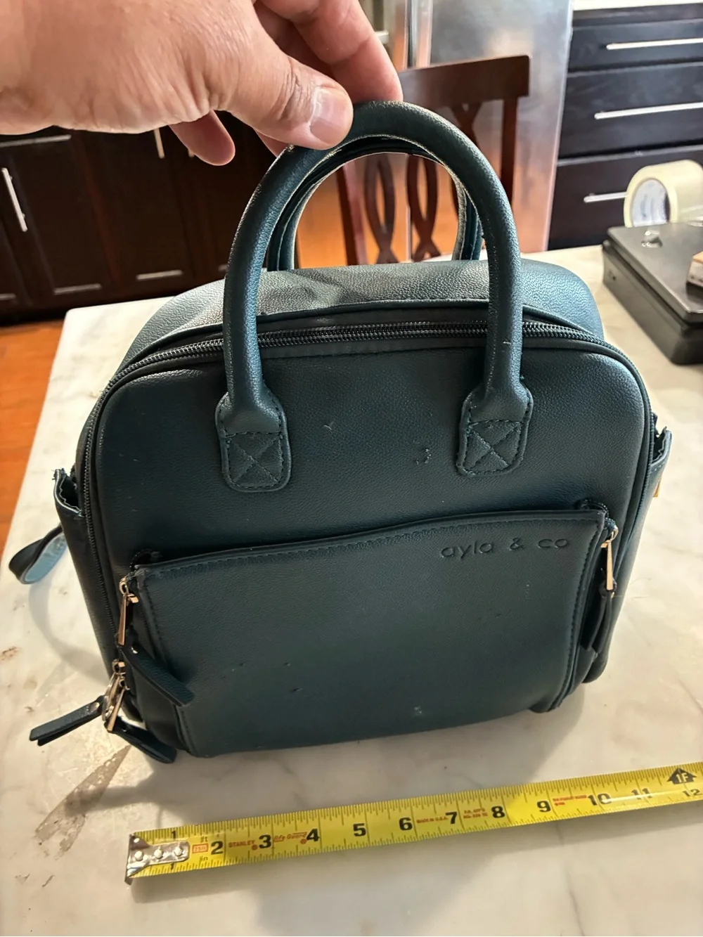 Ayla And Co Diaper Bag Olive Vegan Backpack